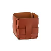Colombo Adj Корзинка Mini Bottega, 12x12H13 см, цвет: бордо/коньяк Colombo Adj Корзинка Mini Bottega, 12x12H13 см, цвет: бордо/коньяк