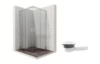 Душевой уголок Ambassador Queen 11011105-MA1, квадратный, точечный трап, 100х100