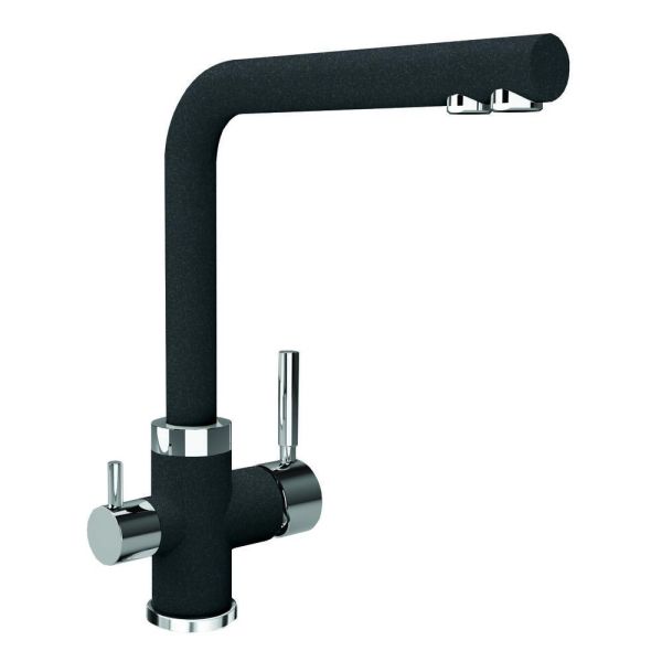 Смеситель для кухни с подключением фильтра Florentina АРЕС 333.19H.2123.102, черный