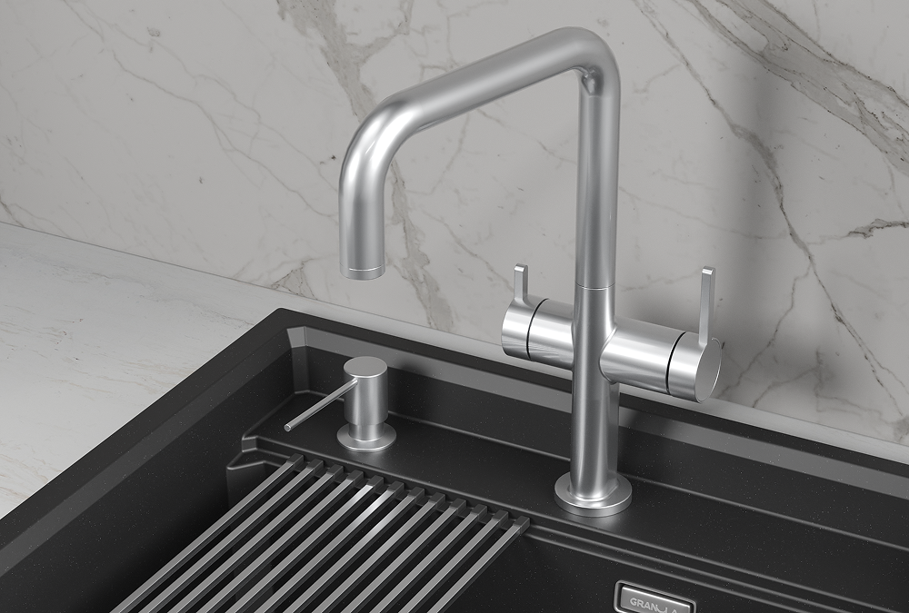Смеситель для кухни GRANULA (8275, НЕРЖ), артикул 8275, НЕРЖ