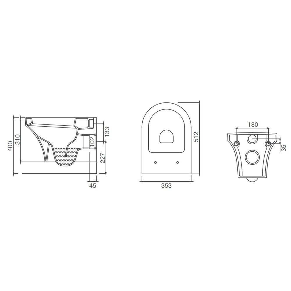 Унитаз подвесной GURAL Sole SO28DAK00
