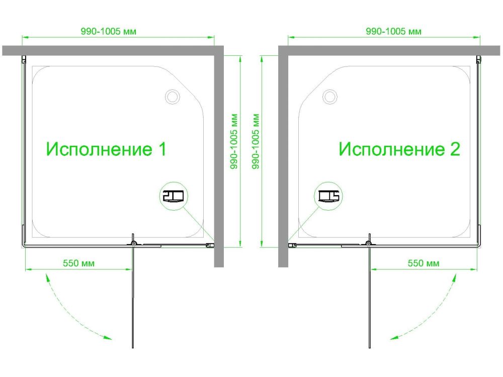 Душевой уголок Royal Bath  RB  HPVD-C-BL 100х100х200 (матовое), артикул RB100HPVD-C-BL