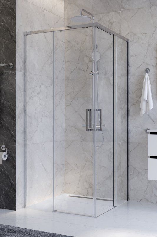 PLANE-A-2-90-C-IN Душевой уголок, отделка Сатин, артикул PLANE-A-2-90-C-IN