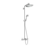 Душевая стойка, Hansgrohe, Croma Select S, тип регулирования воды-термостатический картридж, излив-есть, вынос излива, мм-186, верхний душ-есть, форма верхнего душа-круглая, размер верхнего душа-280, количество режимов верхнего душа-1, тип струи верхнего  Душевая стойка, Hansgrohe, Croma Select S, тип регулирования воды-термостатический картридж, излив-есть, вынос излива, мм-186, верхний душ-есть, форма верхнего душа-круглая, размер верхнего душа-280, количество режимов верхнего душа-1, тип струи верхнего