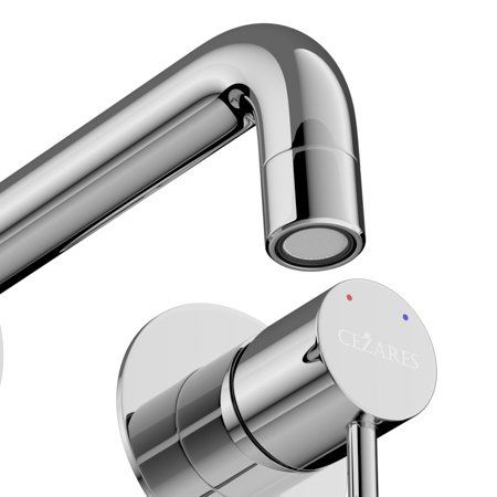 RELAX-BLI2-1-GM-W0 Смеситель для раковины встраиваемый с внутренней частью, без донного клапана, оружейная сталь, артикул RELAX-BLI2-1-GM-W0