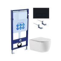 SET AQUATEK ЕВРОПА cmp017 (рама AQUATEK Standard INS-0000012, клавиша KDI-0000017, крепеж KKI-0000002+унитаз ЕВРОПА AQ1106-00 с тонким сиденьем sc)