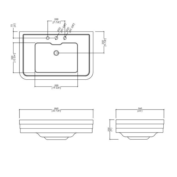 DEVON NOBEL Раковина 86х56х23 cм., подвесная, с 3 отв под смеситель, цвет белый (можно комплектовать пьедесталом IBCOLBLUES) DEVON NOBEL Раковина 86х56х23 cм., подвесная, с 3 отв под смеситель, цвет белый (можно комплектовать пьедесталом IBCOLBLUES)