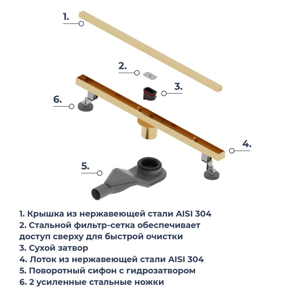 Душевой трап RGW SDR-51Gb (600)