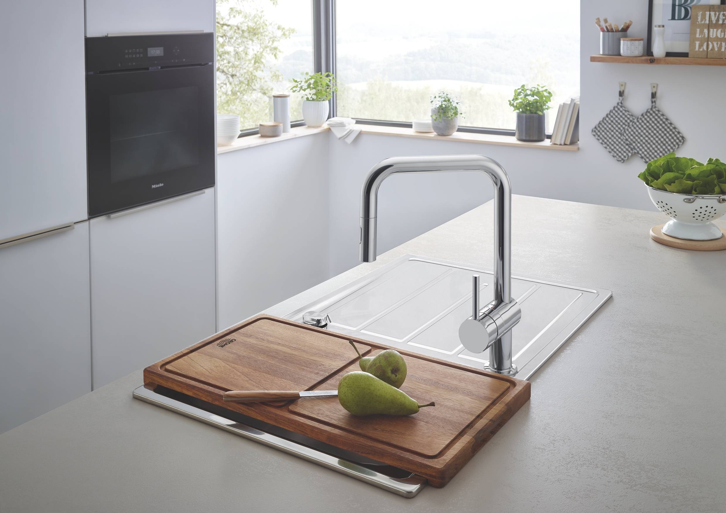 Смеситель для кухни GROHE Minta с выдвижным изливом, хром (32322002) Смеситель для кухни GROHE Minta с выдвижным изливом, хром (32322002)