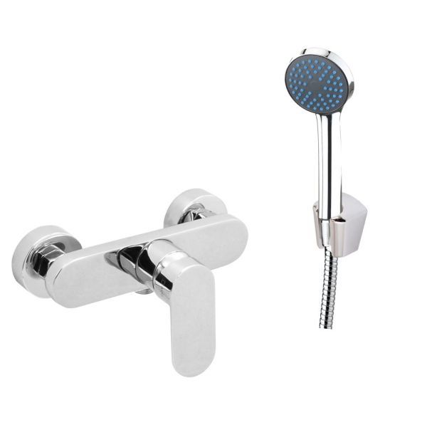 AQG VENT-i2, однорычажный смеситель для душа c набором для душа SETP, цвет хром