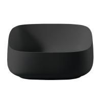 Artceram COGNAC Раковина накладная Quadro, 46x41хh15,5см, без отв под смеситель, без перелива, цвет: черный глянц