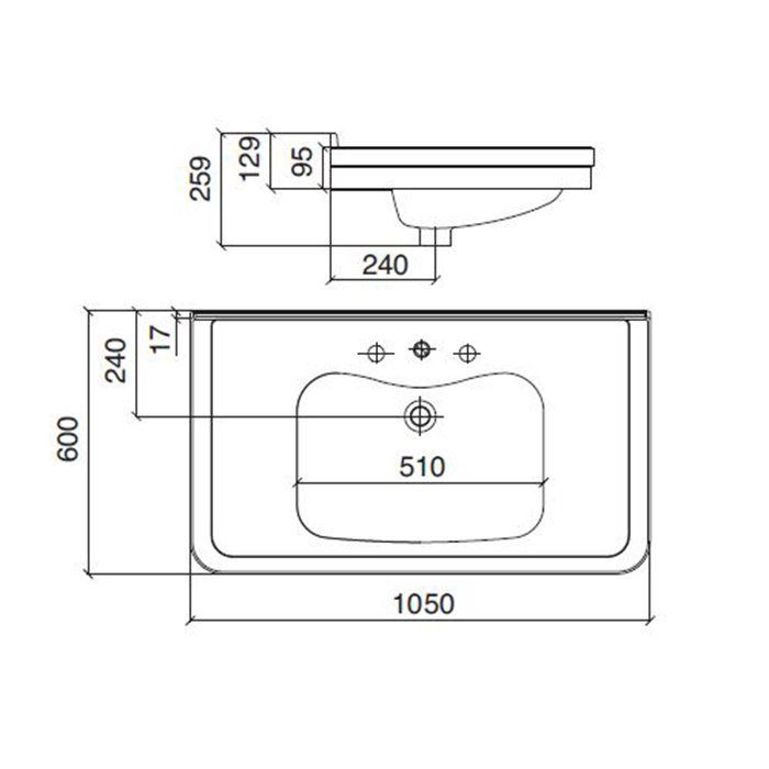 Sbordoni Neoclassica Металлическая структура 97х54,5хh76см для раковины 5700 (2 ножки), цвет: никель (продаем с раков 5700*3 со склада!)