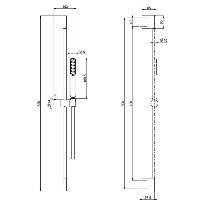 FIMA|Carlo Frattini Wellness Душевая штанга с ручным душем и шлангом 1500 мм., цвет хром FIMA|Carlo Frattini Wellness Душевая штанга с ручным душем и шлангом 1500 мм., цвет хром