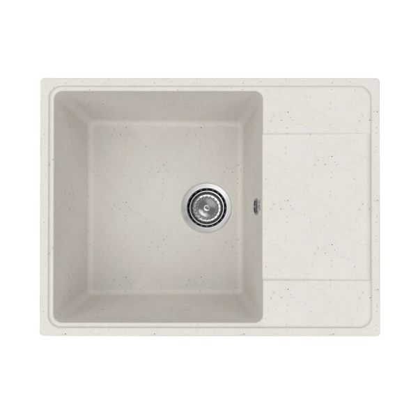 Кухонная мойка Practik PR-M-650-001 (без сифона), белый камень
