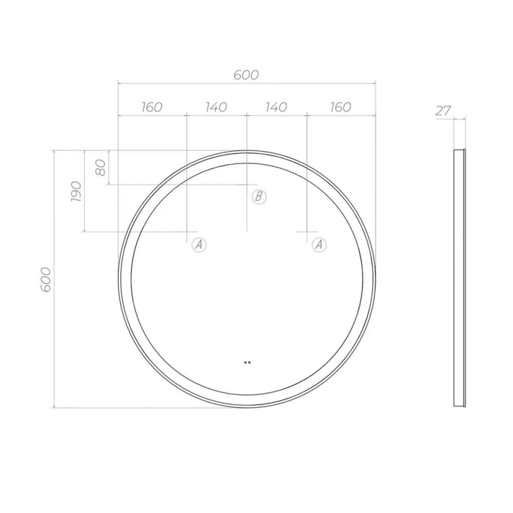 Зеркало VIGO Cosmo Comfort 600, артикул 138