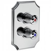 Bongio Impero Встраиваемый термостатический смеситель (1 источник), цвет хром/Blue and Red Swarovski