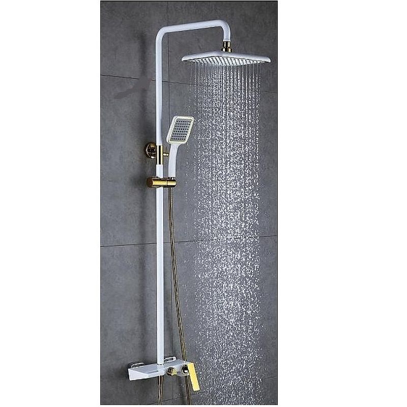 Душевая система Bronze de Luxe Quadro LT919W Белый Золото