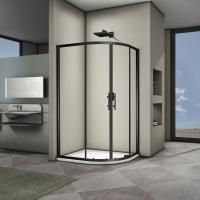 Душевой угол Veconi Rovigo RV-08B, 1200x800x1900, черный, стекло прозрачное
