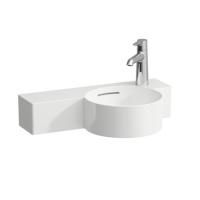 Laufen VAL Раковина мини полка слева, 550x315x115 мм, отв. под смеситель справа, подрезаемая до 430 мм, цвет: белый (без полотенцедержателя)