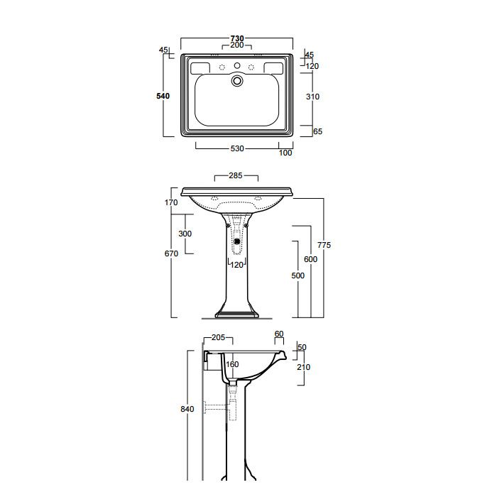 SIMAS Arcade Раковина 73x54см с 1 отв. под смеситель, цвет белый