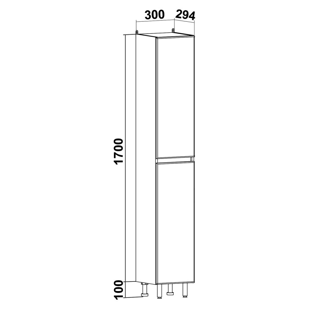 Пенал Runo белый Лада  (00-00001166), артикул 00-00001166