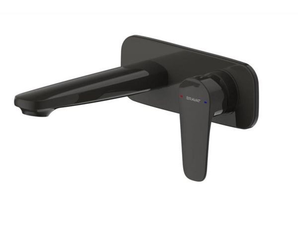 Смеситель для раковины встраиваемый Bravat Source P8173218BW-ENG, черный