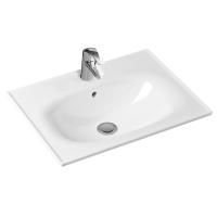Комплект 2 в 1 Lavinia Boho Bathroom Sink 21510439, врезная фарфоровая раковина 60 см, смеситель с донным клапаном