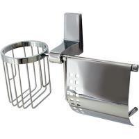 Держатель туалетной бумаги с держателем освежителя воздуха WasserKRAFT Lopau K-6059 с крышкой Хром