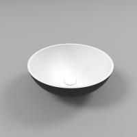 Умывальник WHITECROSS Cornelian D=43 (черный/белый мат) иск. камень Умывальник WHITECROSS Cornelian D=43 (черный/белый мат) иск. камень