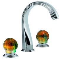 THG FLORE Смеситель для установки на борт ванны на 3 отверстия, без ручного душа, цвет хром