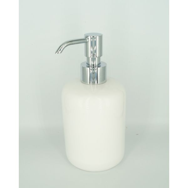 Stil Haus Nemi, настольный керамический дозатор, цвет хром - белая керамика