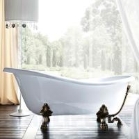 Tresse Epoca Ванна из композита отдельностоящая 170х80хh72/60 см в комплекте: ножки (4 шт.), слив-перелив, цвет ванны: белый, фурнитура: бронза