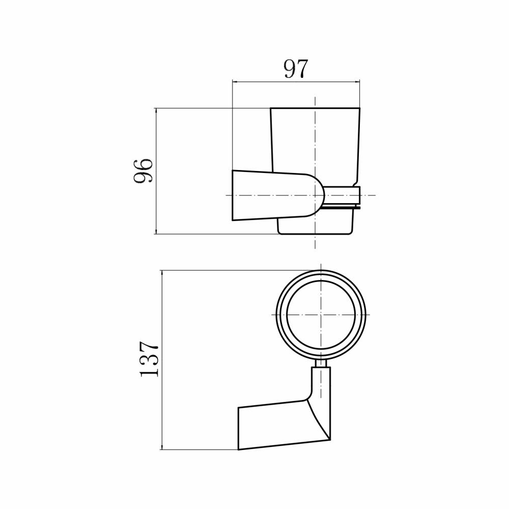 Стакан для ванной комнаты FASHUN A1806-8, белый