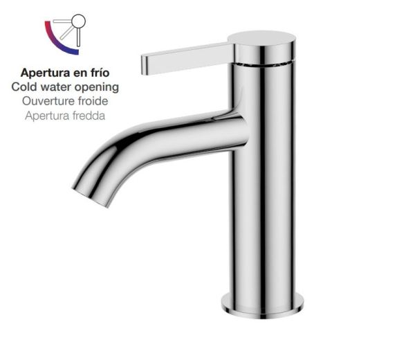 AQG Urban Flow, однорычажный смеситель для раковины без донного клапана, цвет хром