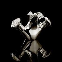 Devon&Devon Excelsior Swan Смеситель для биде на 1 отверстие, донный клапан. Цвет: блестящий никель.