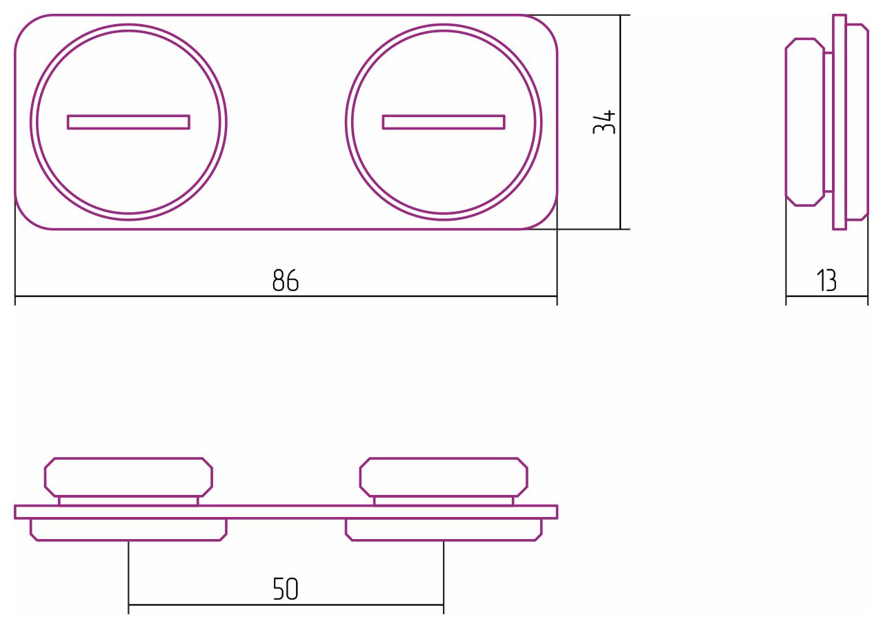 Пластина монтажная EU50 G 3/4" (Без покрытия)