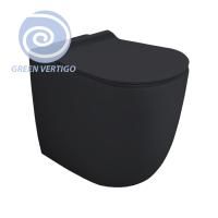 SIMAS Vignoni унитаз напольный приставной безободковый &quot;Rimless&quot; 56*36,5см, слив универсальный, смыв Tornado, цвет:  antracite  matt
