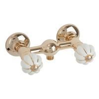 OLIVIA Смеситель для душа внешний, выход М1/2", бел. с золот.декором/золото