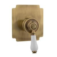 ERMITAGE См-ль скрытого монтажа моноком., ручка белая, бронза