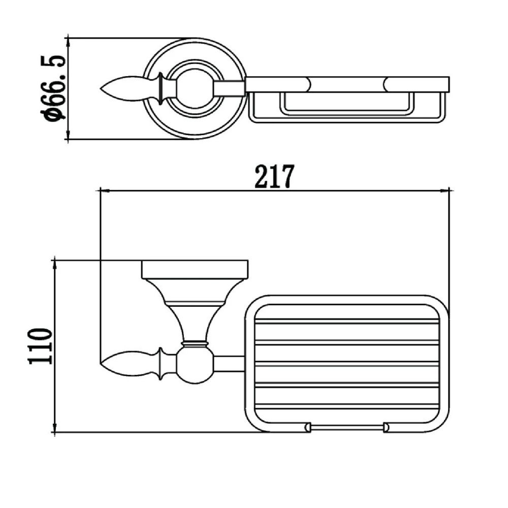 Мыльница Savol S-06832A, хром, артикул S-06832A