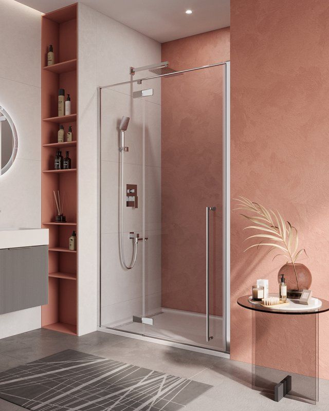 LINER-B-12-90-C-NERO-L Душевая дверь, артикул LINER-B-12-90-C-NERO-L