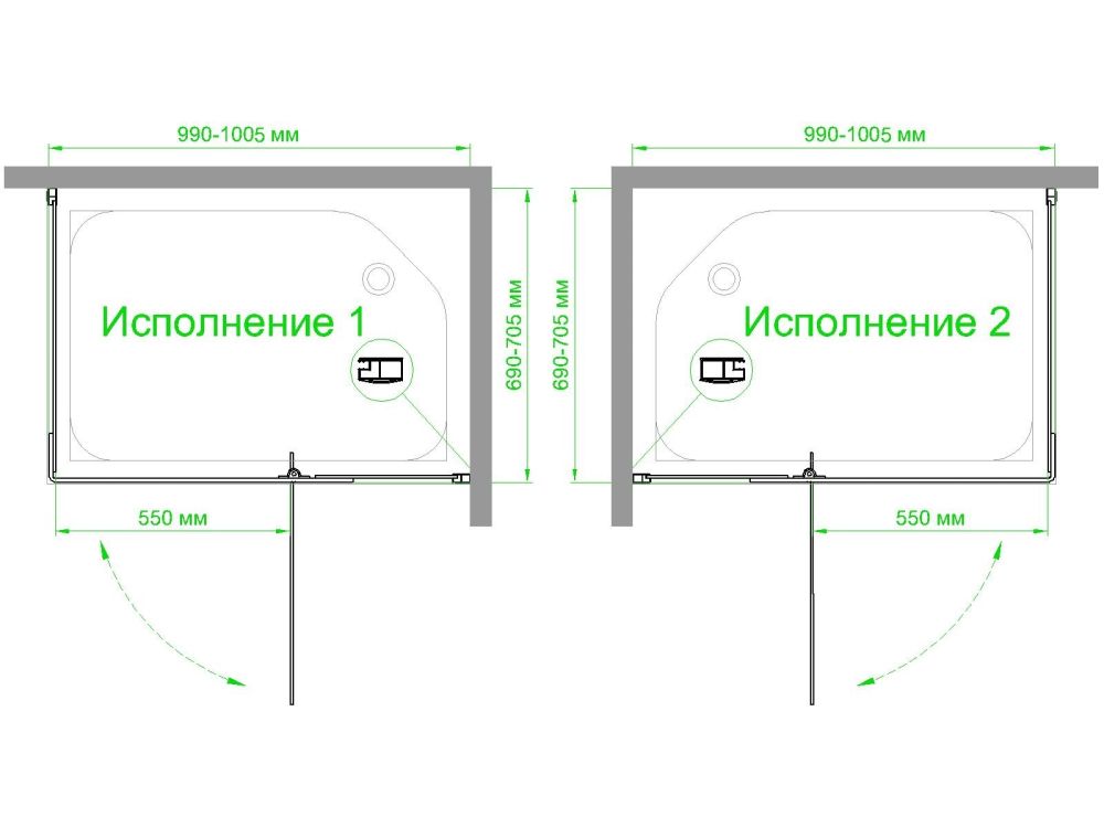 Душевой уголок Royal Bath  RB  HPVD-C-CH 100х70х200 (матовое), артикул RB7100HPVD-C-CH