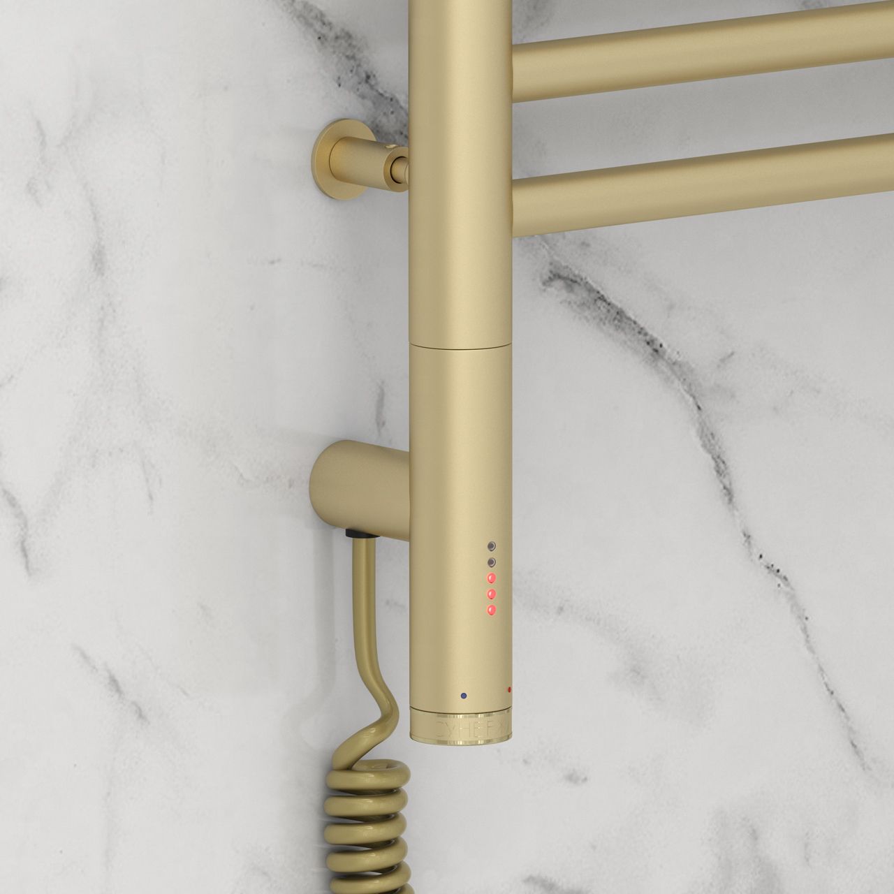 Полотенцесушитель электрический "БОГЕМА 3.0" прямая 500х300 / МЭМ левый (Матовая шампань)