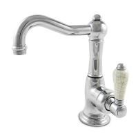 Nicolazzi P.m. Blanc A Смеситель для раковины однорычажный, с донным клапаном, ручки состаренная керамика, цвет: хром