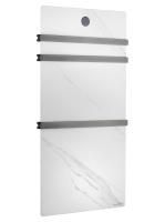 Полотенцесушитель электрический с греющей плитой Белый мрамор  WONZON & WOGHAND, Темный графит (WW-A503-GM)