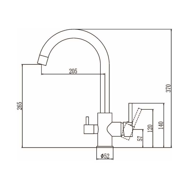 Смеситель для кухни с подключением к фильтру Savol S-L1802C, бронза