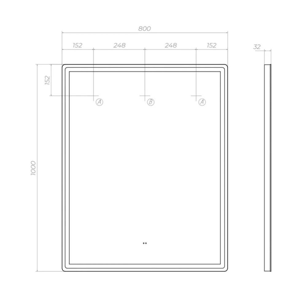Зеркало VIGO Roberta Comfort 800, артикул 168