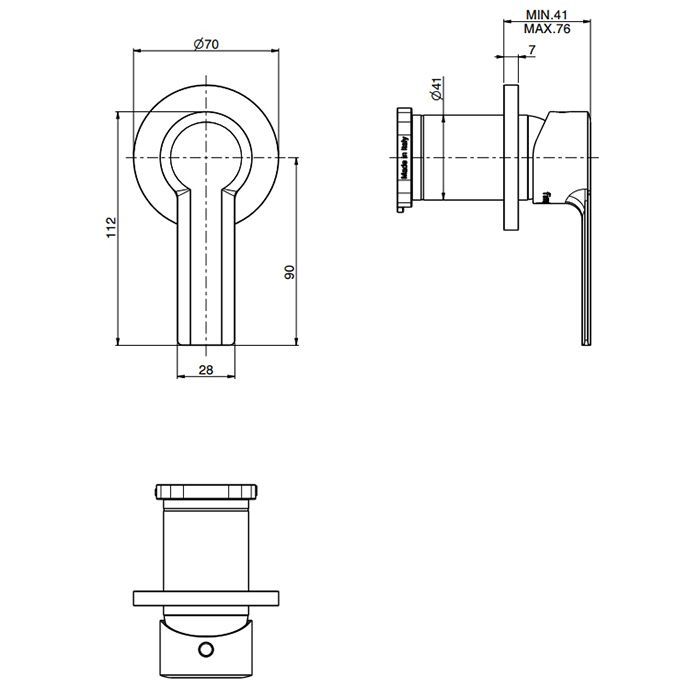 Fima Carlo Frattini Mast Смеситель для душа, встраиваемый, цвет: золото