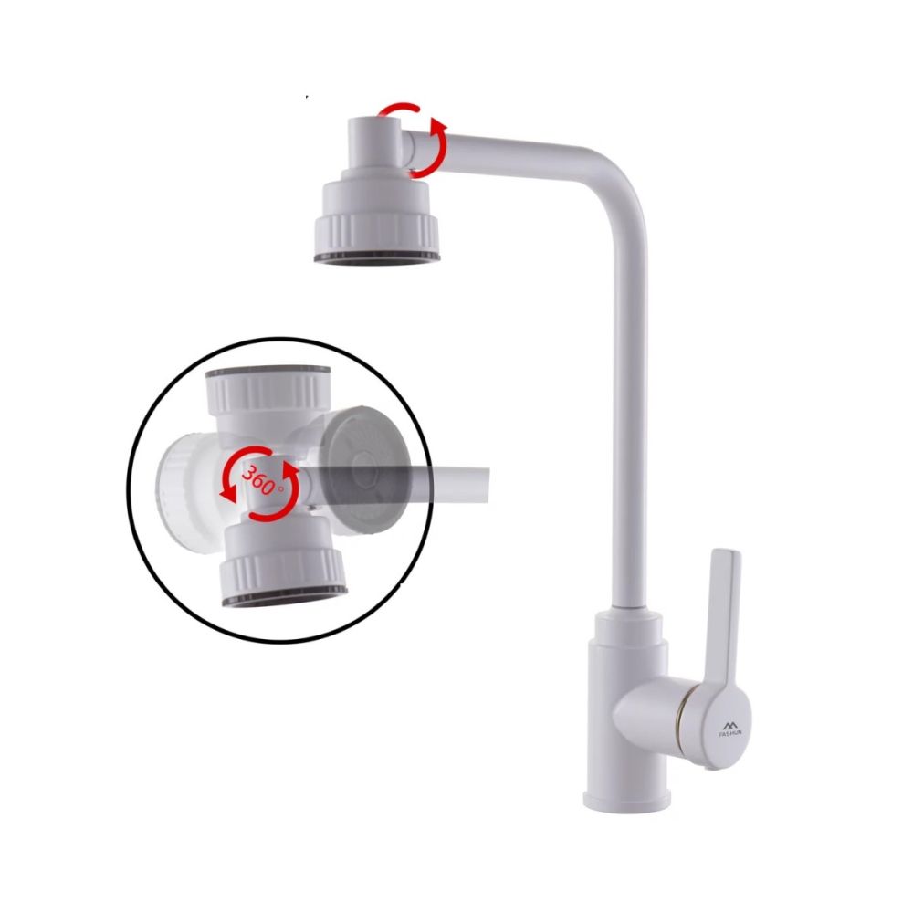 Смеситель для кухни FASHUN A54031-8, белый, артикул A54031-8