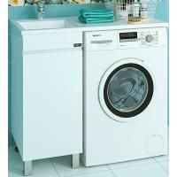 Тумба под раковину над стиральной машиной напольная "Марс-38" 1 дверь, (ум. Лидер 1000 литой мрамор)